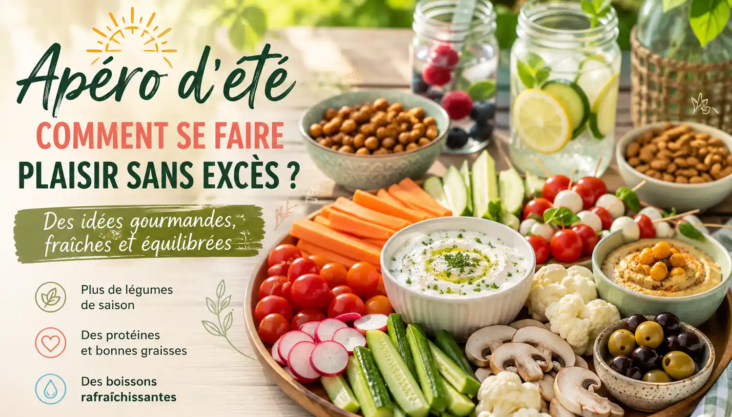 Apéro été - Se faire plaisir sans excès - Renes Bien être